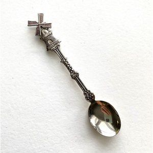 Holland Spinning Windmill Souvenir Spoon By JO Alpacca 5in